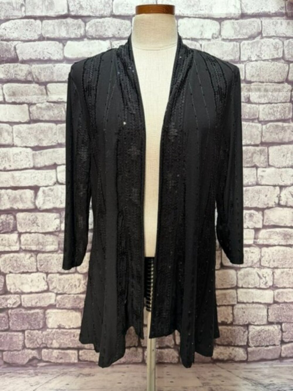 Susan Graver Black No Close Duster Size L